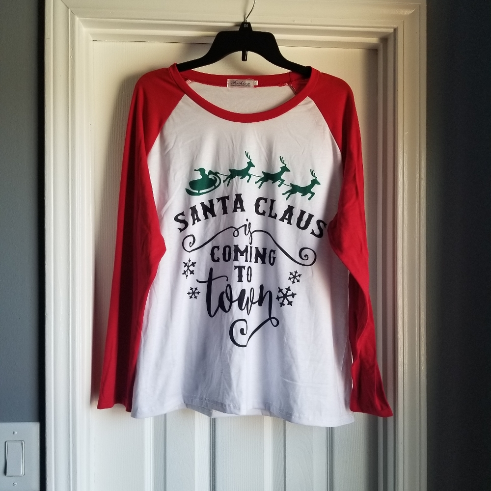 Christmas Baseball Tee - Picture 1 of 3